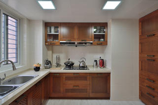 140平三居室装修厨房效果图