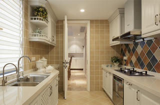 三居室美式之家厨房设计图