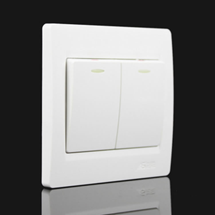 龙胜v98香槟金四开单控开关118型面板组合装