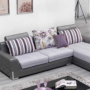 梦洁家居 2.6米布艺大沙发