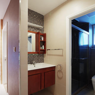 三居室简约装修浴室柜设计
