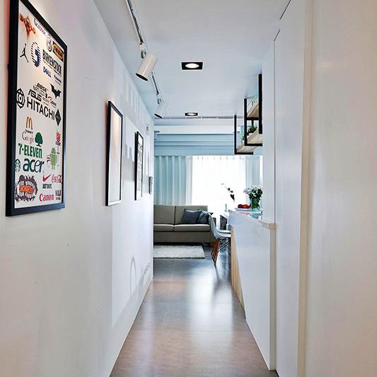 60平小户型一居室装修走廊图片
