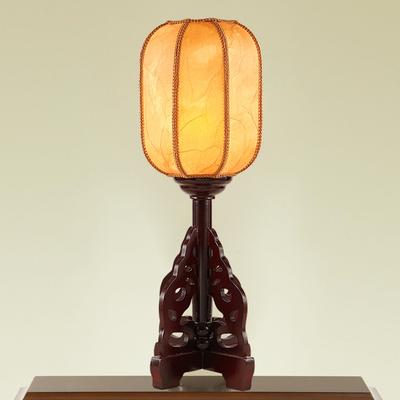 古御堂 PVC木现代中式镂空雕花节能灯 台灯