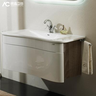 银晶 水曲柳实木人造石台面E1级简约现代 ZH33121T浴室柜