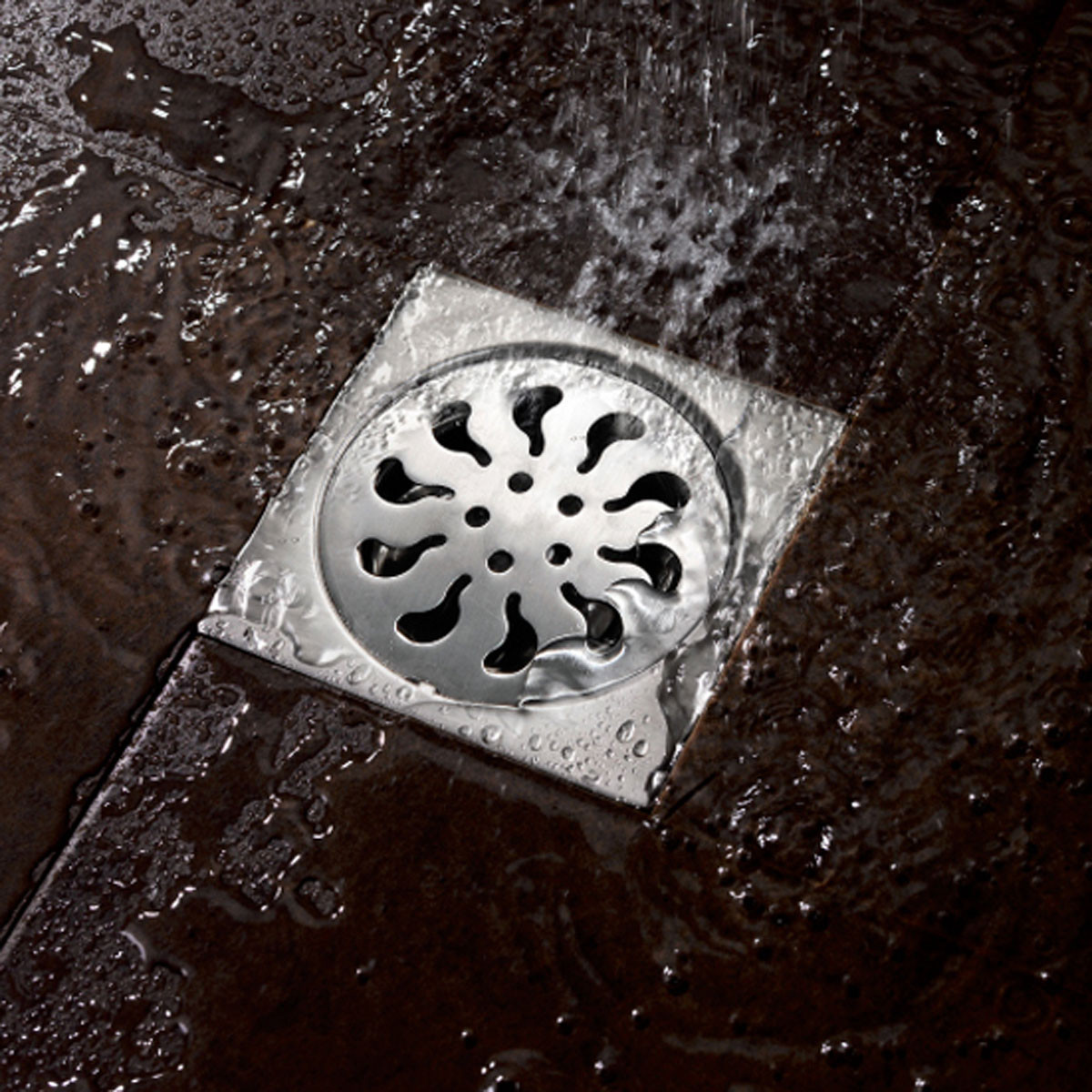 彩洲不锈钢普通地漏方形防臭式地漏