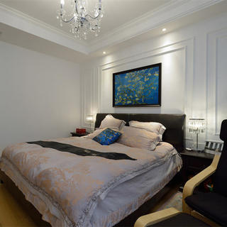 140平美式两居室装修卧室搭配图
