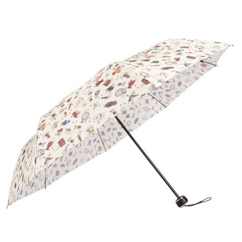 美度 银胶涂层无涂层手动碰击布晴雨伞三折伞成人 遮阳伞