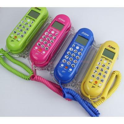 金顺来 黄色蓝色绿色粉红色有绳电话铃声选择来电存储座式全国联保 电话机