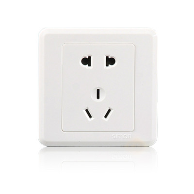 西蒙39系列雅白色五孔开关5只套餐