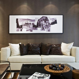 140平现代简约四房装修沙发背景墙图片