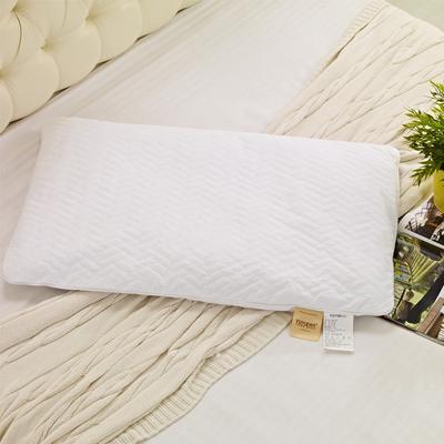 愉悦家纺白色棉布qw001187长方形枕头护颈枕