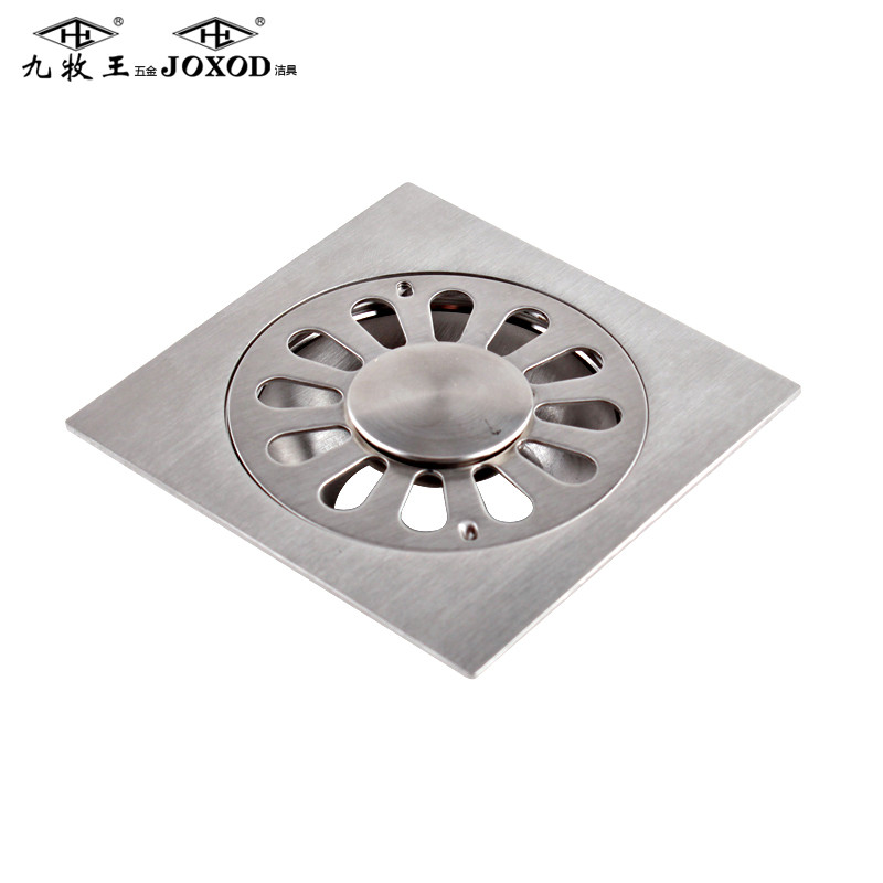 九牧王 不锈钢拉丝洗衣机jxd-16120地漏方形防臭式 地漏