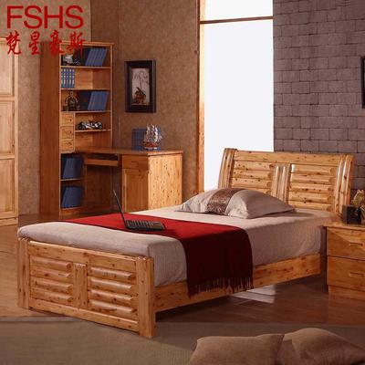 梵星豪斯 茶色高箱茶色普通床箱柏木组装式架子床简约现代拼板 床