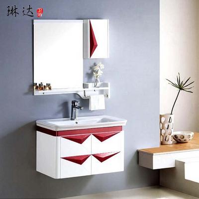 琳达 PVC板一体陶瓷盆现代中式 浴室柜
