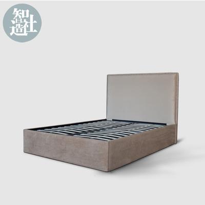 智造社 木铆钉植绒组装式箱体床绒质方形简约现代 床