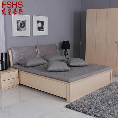 梵星豪斯 液压高箱床标配床密度板/纤维板组装式架子床简约现代 床