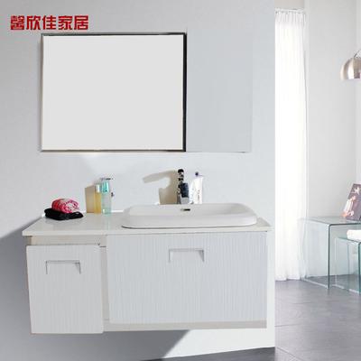 馨欣佳 不锈钢石英石台面 XXJ-白色简约1浴室柜