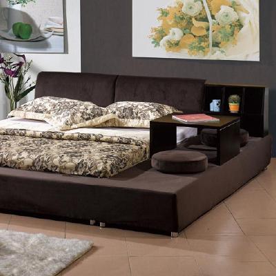 布维 布艺软床组装式箱体床方形简约现代 床