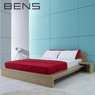奔斯 B木色A白色人造板密度板/纤维板框架结构成人简约现代 床头柜