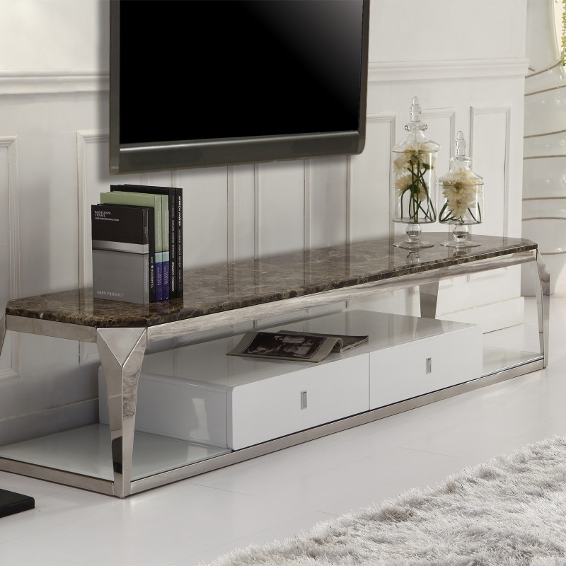 予爱 金属不锈钢框架结构储藏文字成人简约现代 电视柜