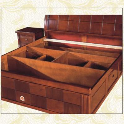 御品工匠 气压高箱普通高箱橡木箱框结构现代中式雕刻 床