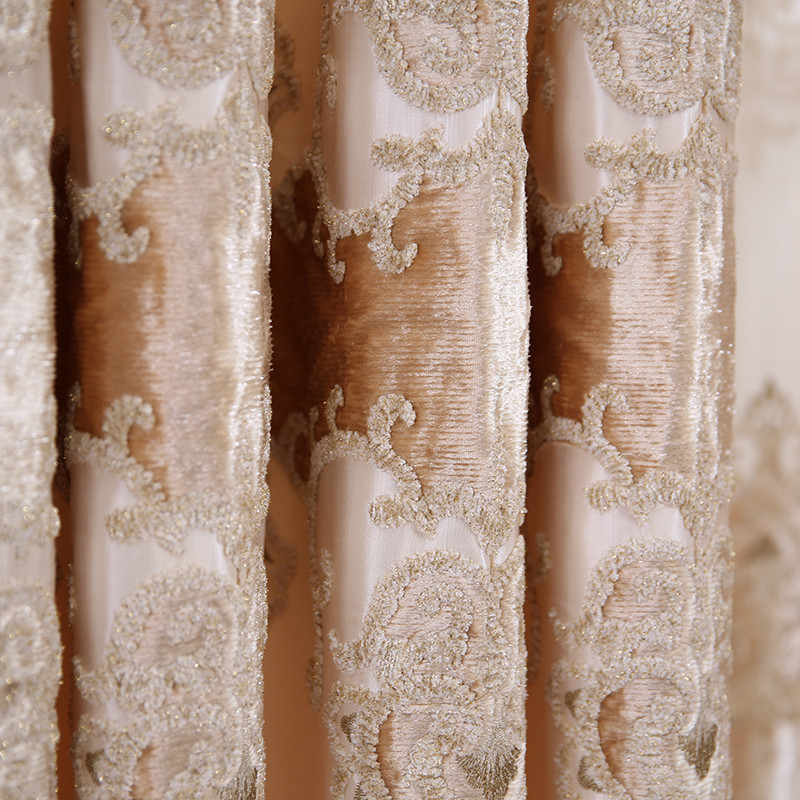 兰乔圣菲 布帘 纱帘装饰 半遮光平帷涤纶植物花卉普通打褶打孔帘穿杆