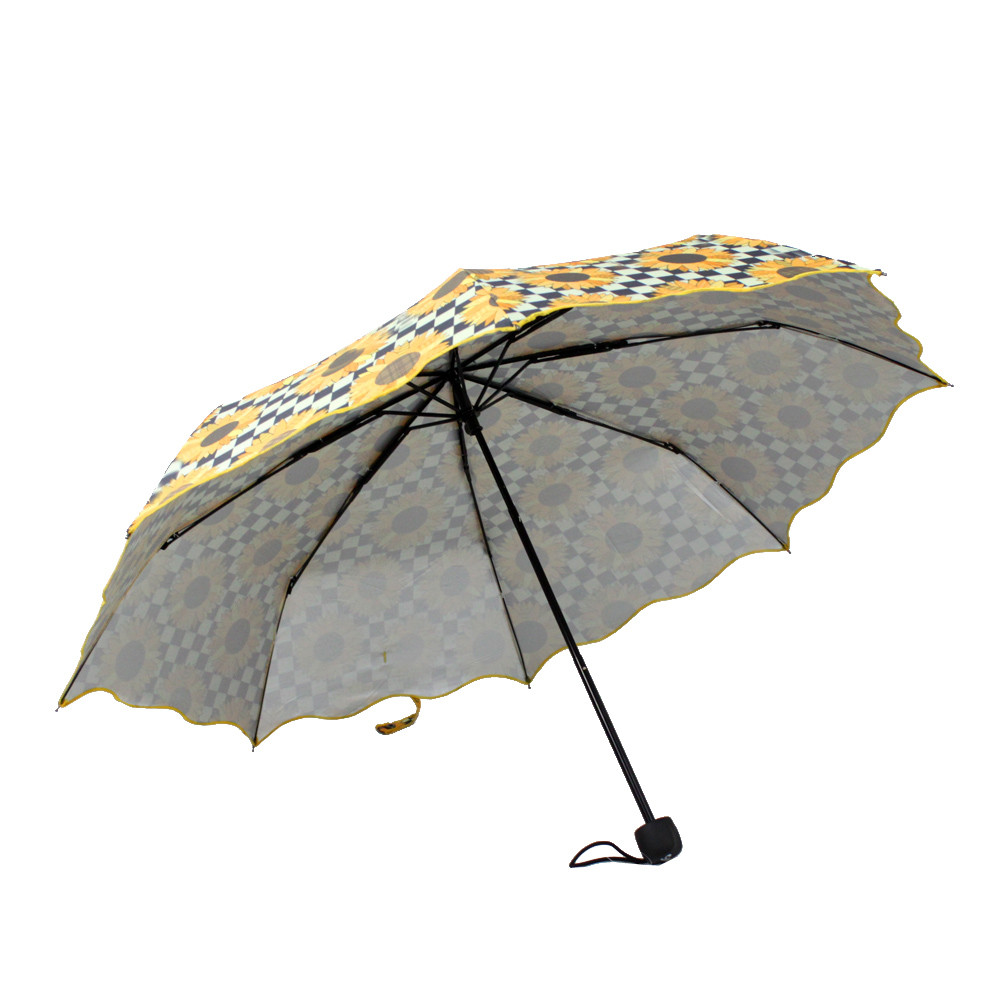 乐在奇中 银胶手动碰击布晴雨伞三折伞成人 t007遮阳伞价格,图片,品牌