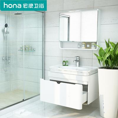 宏浪 一体陶瓷盆E0级简约现代 HA1102浴室柜