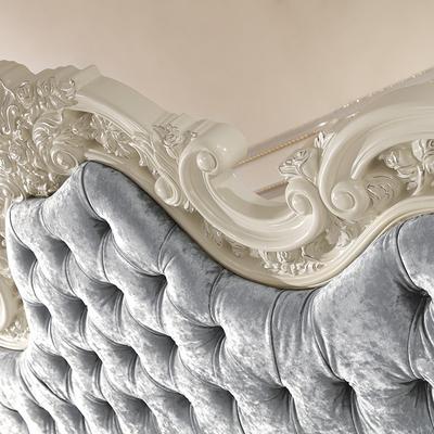 圣托雅 象牙白橡木框架结构欧式雕刻 床