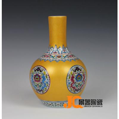 景器 陶瓷台面珐琅彩01花瓶明清古典 花瓶