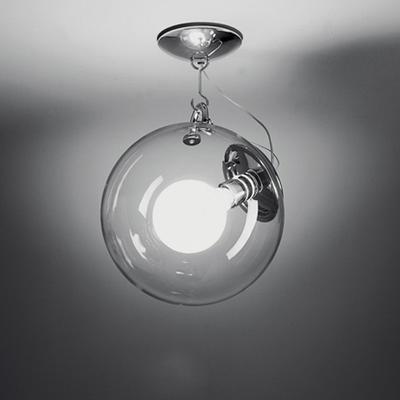 灯屋 玻璃铁简约现代圆形白炽灯节能灯LED 吸顶灯