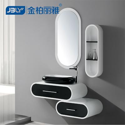金柏丽雅 黑白色含带浴室镜柜木质台面E1级简约现代 浴室柜