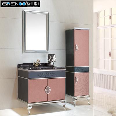 格雷诺 不锈钢含带配套面盆大理石台面E0级欧式 LN3257浴室柜