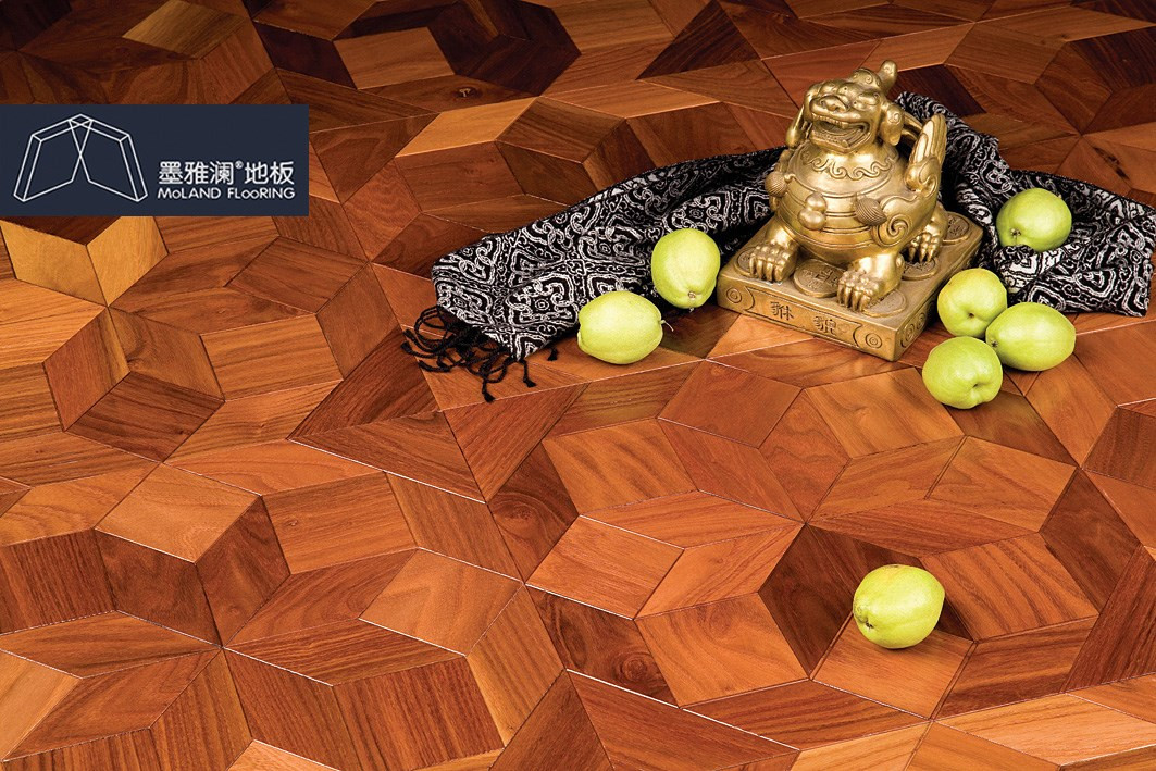 墨雅澜 ph007槐木平口a类实木复合地板 地板