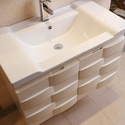 澳美筑家 橡木一体陶瓷盆欧式 浴室柜