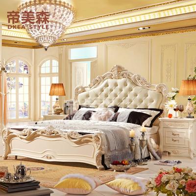 Dkea 常规气动床常规床橡木框架结构欧式雕刻 床