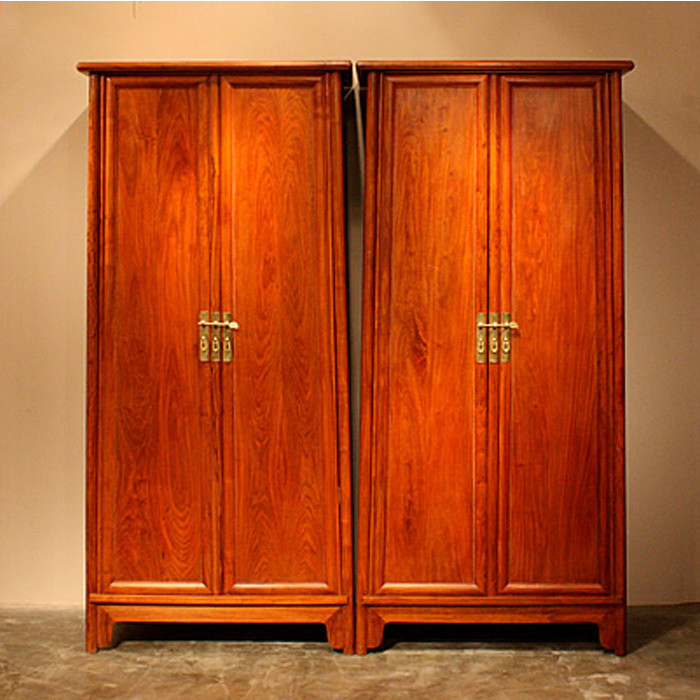 秦汉阁 花梨木储藏平拉门成人新古典 衣柜