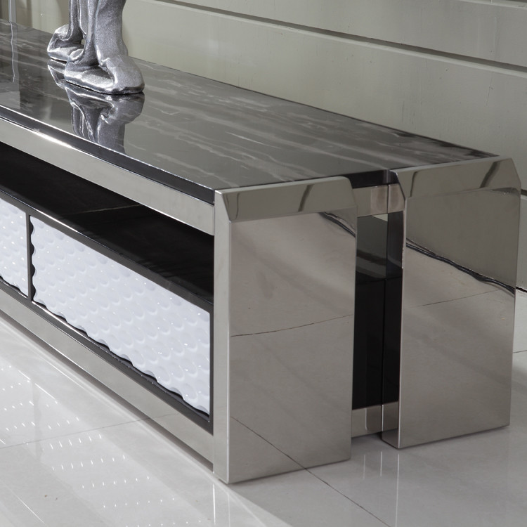 卓森 金属烤漆不锈钢框架结构储藏成人简约现代 电视柜