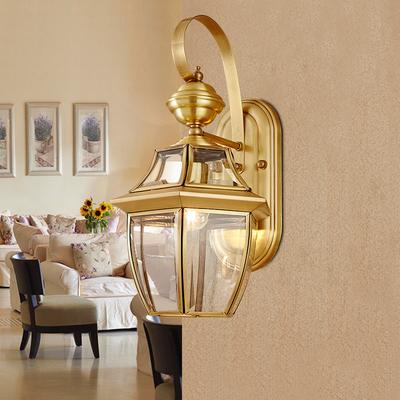 欧玛豪迪 玻璃铜欧式热弯白炽灯节能灯LED L1801C壁灯