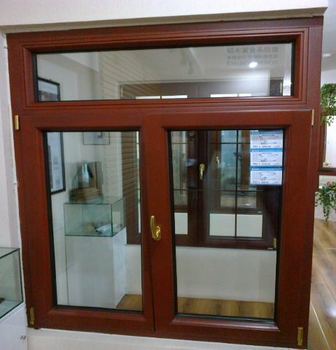 忠旺 褐色木中空玻璃 80-sxzmk窗