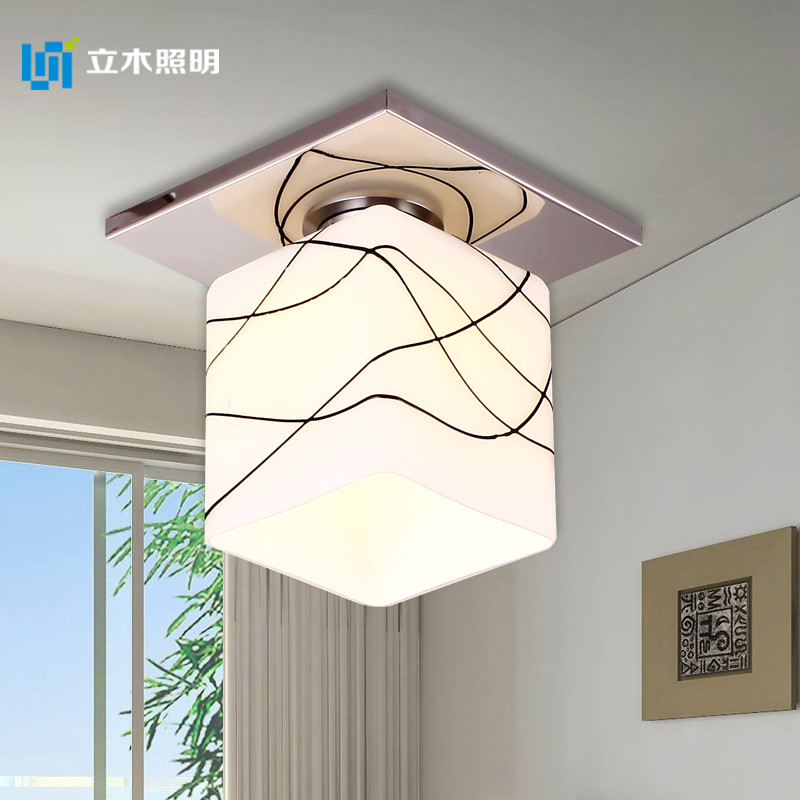 立木 玻璃铁简约现代led lc1006-1吸顶灯