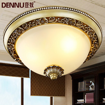登奴 玻璃树脂欧式雕刻圆形白炽灯节能灯led 吸顶灯