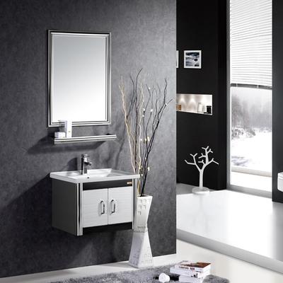 宾爵卫浴 不锈钢一体陶瓷盆E0级简约现代 GL9083浴室柜