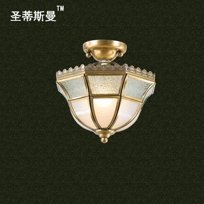 圣蒂斯曼 玻璃铜欧式白炽灯节能灯LED SZ07090-01吊灯