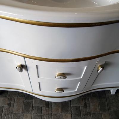 佰鲨 水曲柳实木一体陶瓷盆E1级欧式 MD1103浴室柜