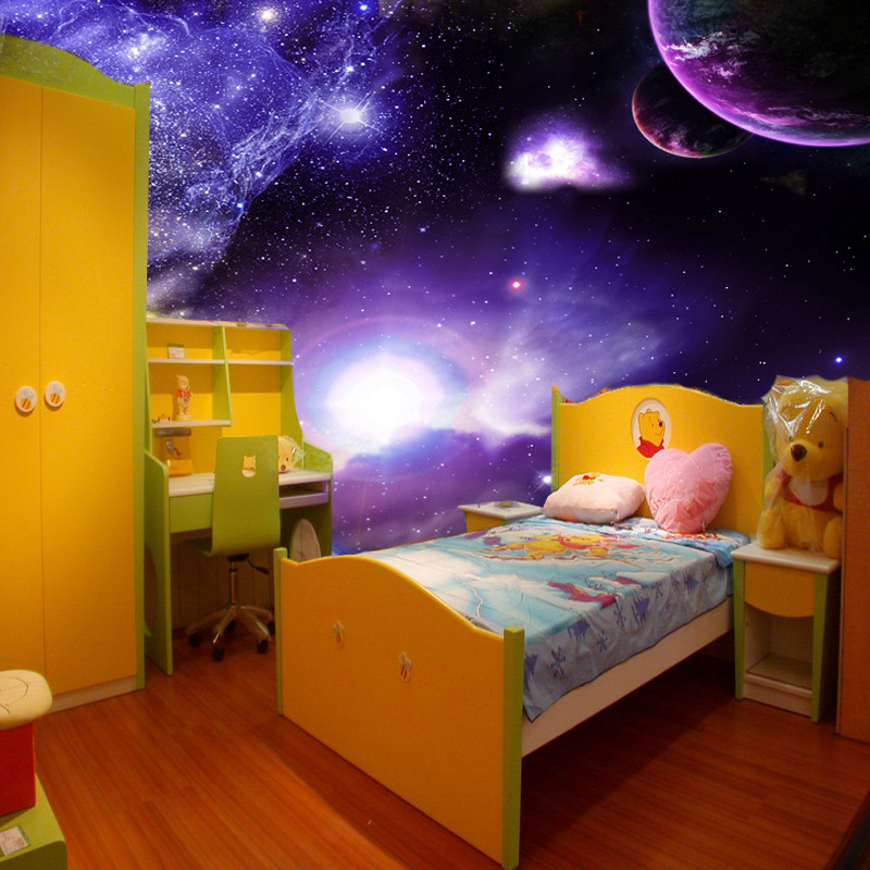 臻心家居 可个性定制简约现代 宇宙星空墙纸