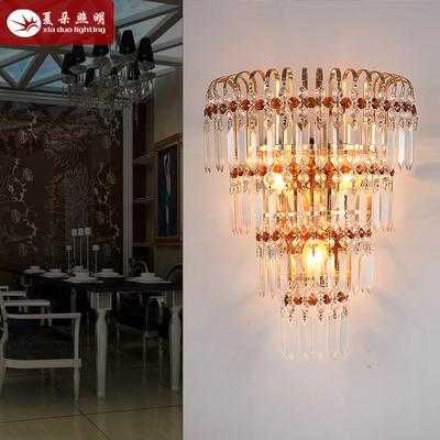 Xia Duo 赠送光源水晶铁欧式电镀白炽灯节能灯LED 6502壁灯