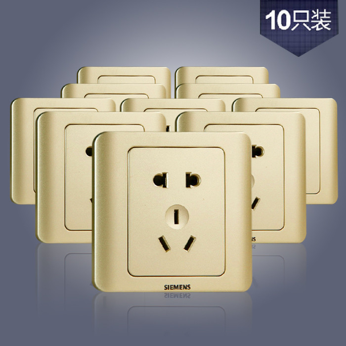 西门子 香槟金86型二三插10a 5ub01061cc13-10插座价格,图片,品牌信息