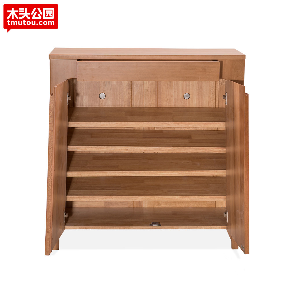 木头公园 凤凰木框架结构多功能对开门简约现代 鞋柜