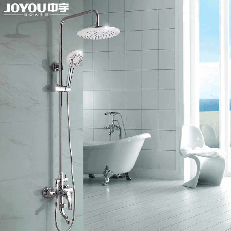 中宇卫浴 abs带升降单把双控双花洒龙头圆形 花洒